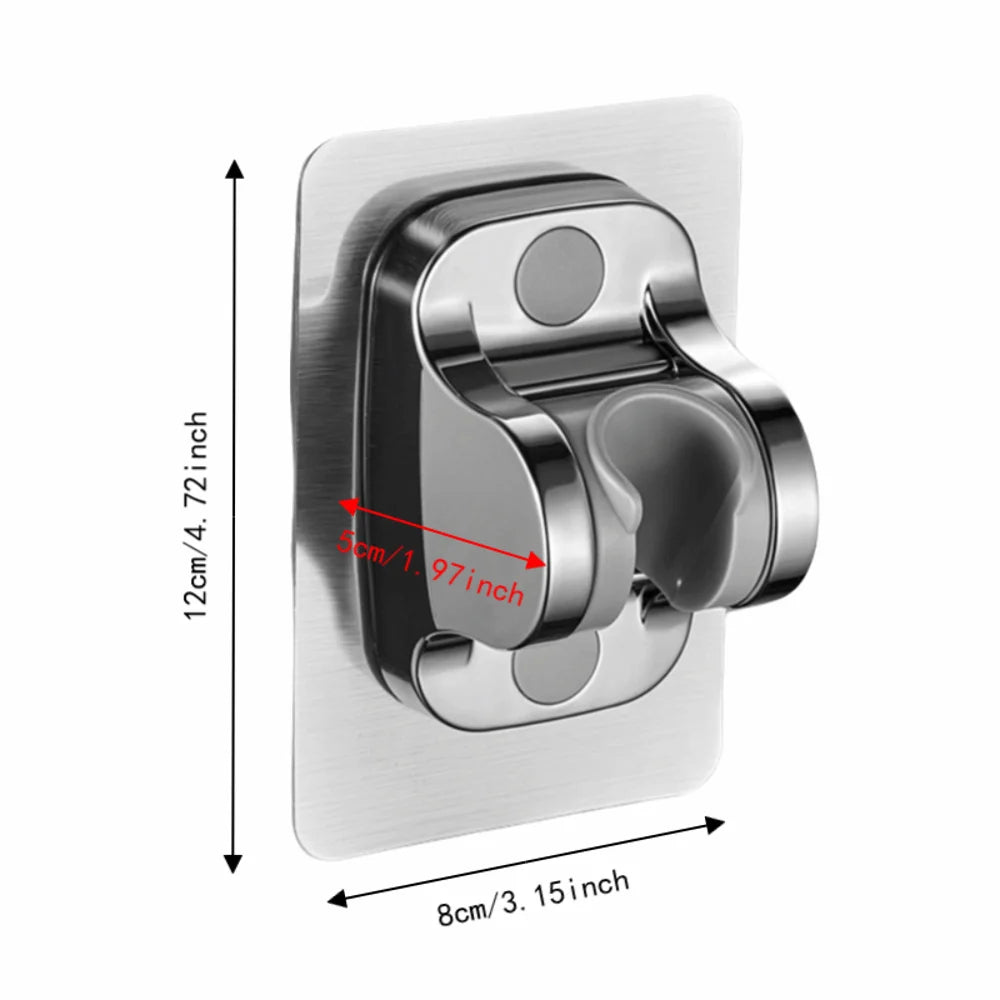 2-Pack Self-Adhesive Shower Head Holder | No-Drill Wall Mount