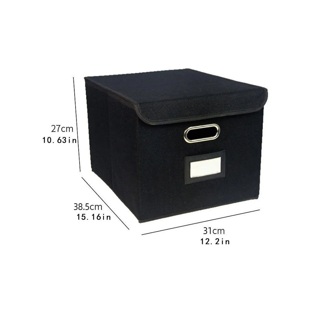 Foldable Cloth Storage Bin with Lid & Handle | Organizer Box