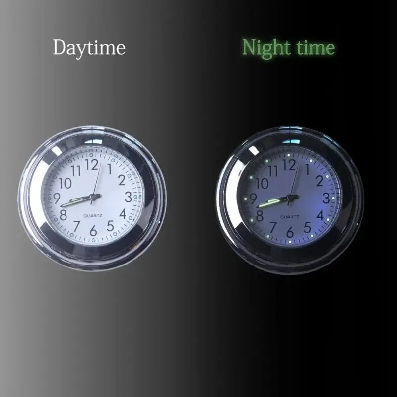 Motorcycle Handlebar Clock & Thermometer – Aluminum 22-25mm