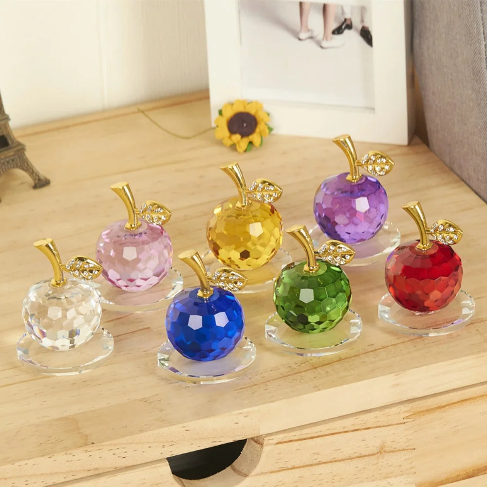 3D Crystal Apple Ornament – Home Décor & Gift Figurine