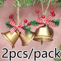 2-Pack 8cm Metal Bell Christmas Ornaments | Berry Bow Decor