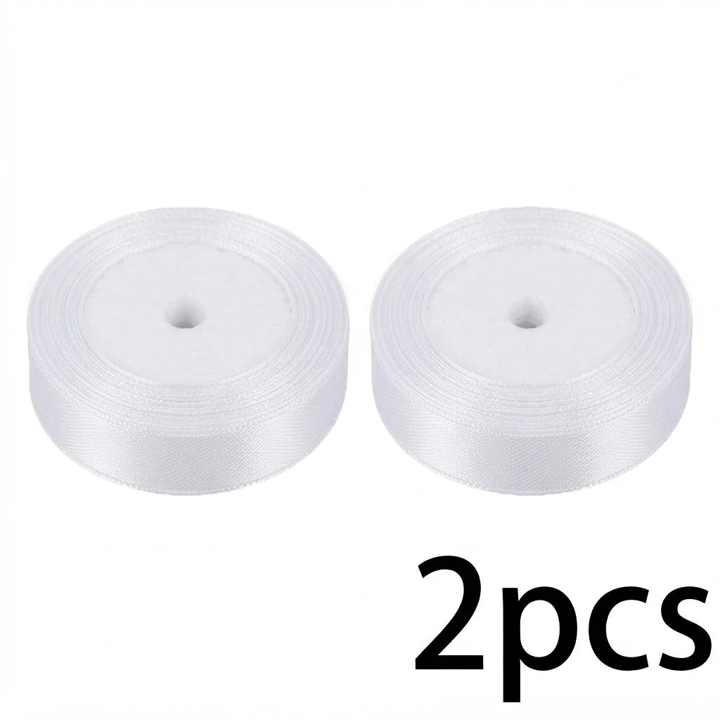 White Single Face Satin Ribbon 25 Yards – Gift & Craft Wrap