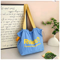 Women's Letter Drawstring Shoulder Bag – Large Capacity Nylon