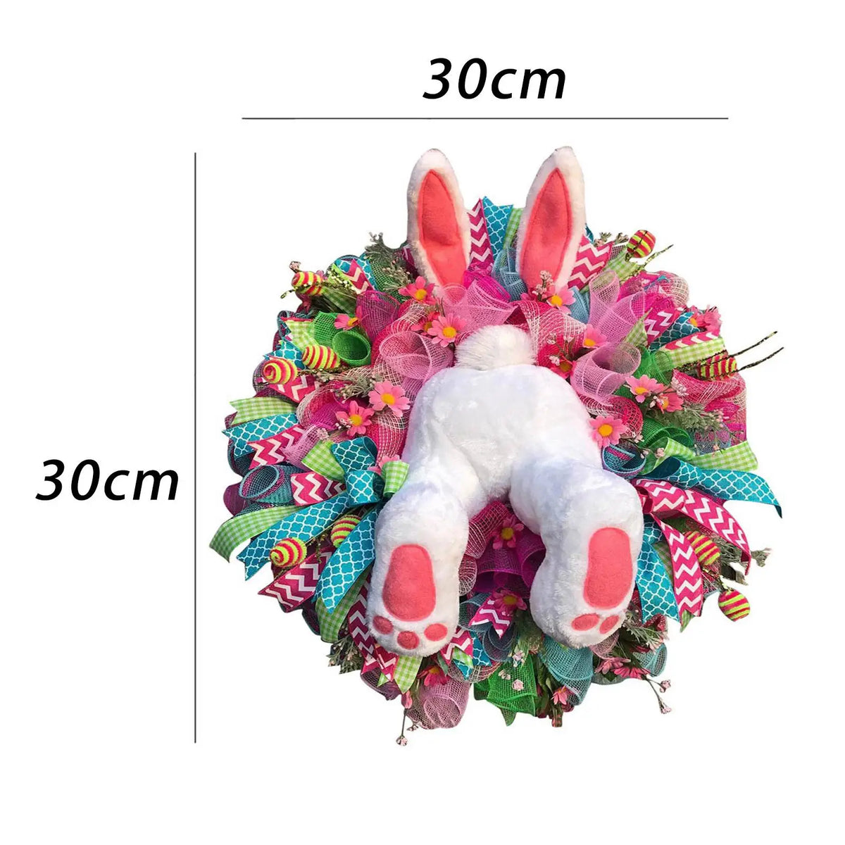 Easter Bunny Wreath Wall Decals & Garland Stickers | Home Decor