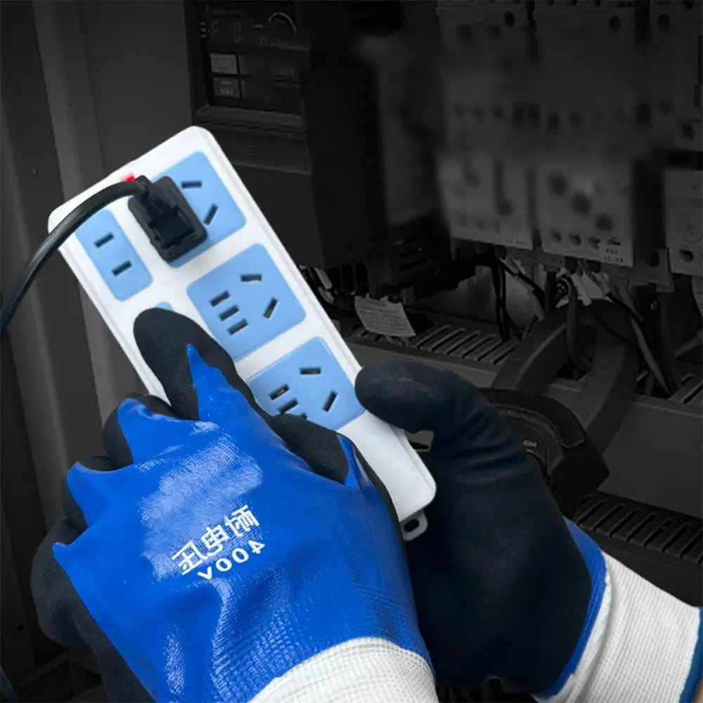 400V Insulating Rubber Electrician Gloves | Industrial Safety