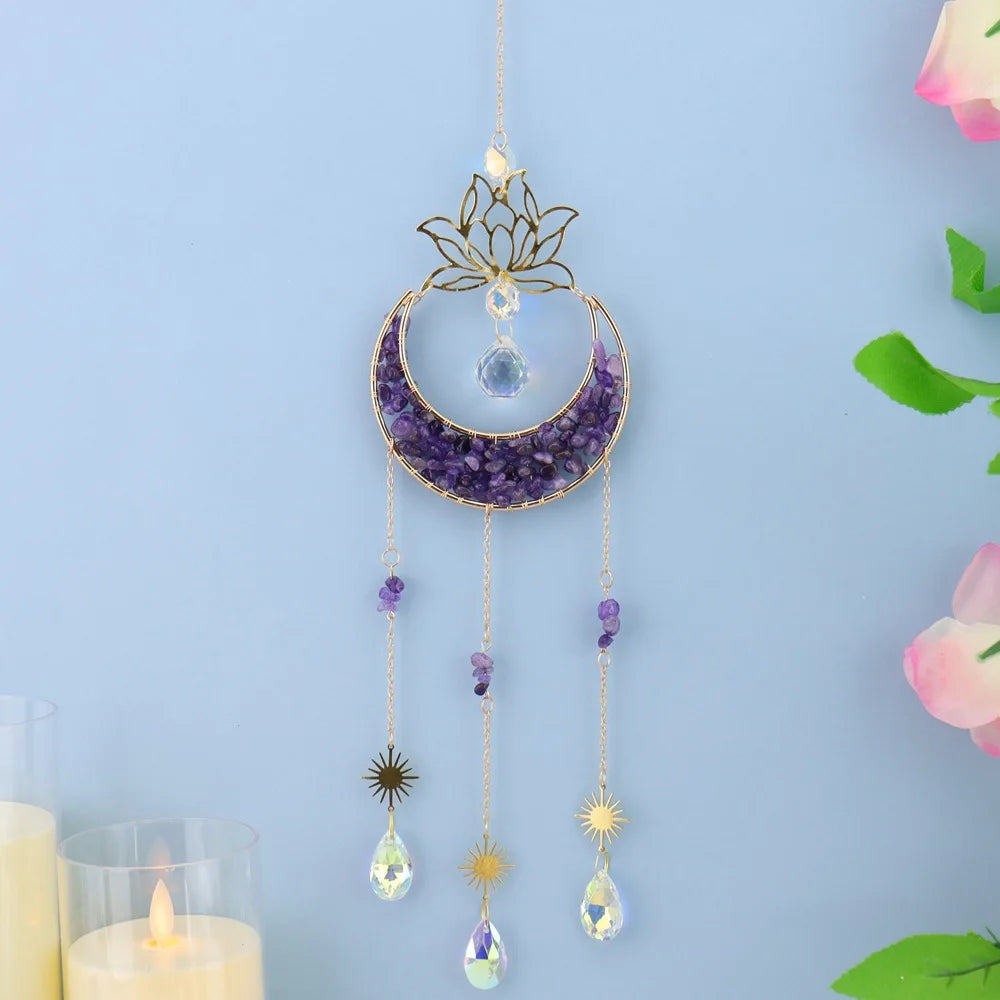Hexagon Tree of Life Crystal Suncatcher | Rainbow Prism Decor