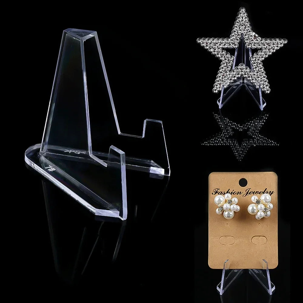 Acrylic Triangle Display Stand – Coin, Card & Phone Holder