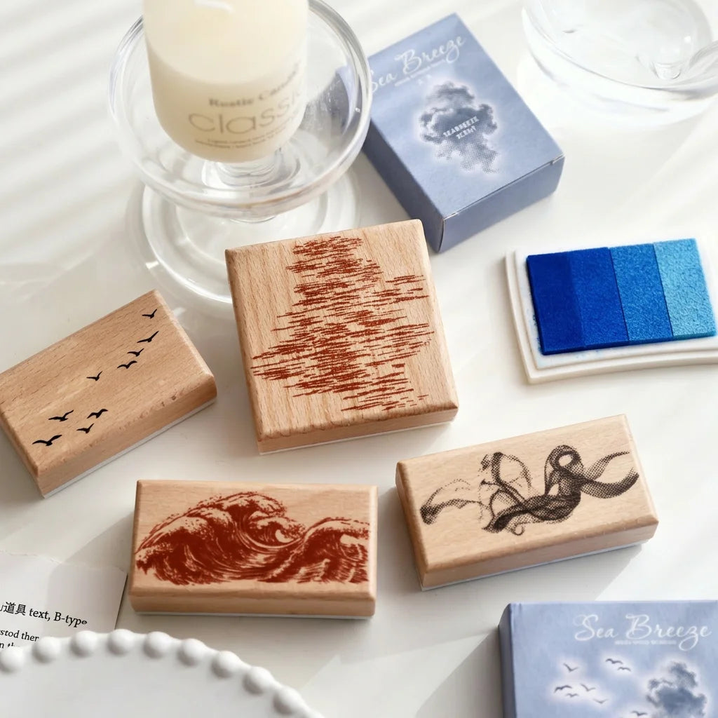 Sea Breeze Wooden Decorative Stamp | DIY Journal & Scrapbook