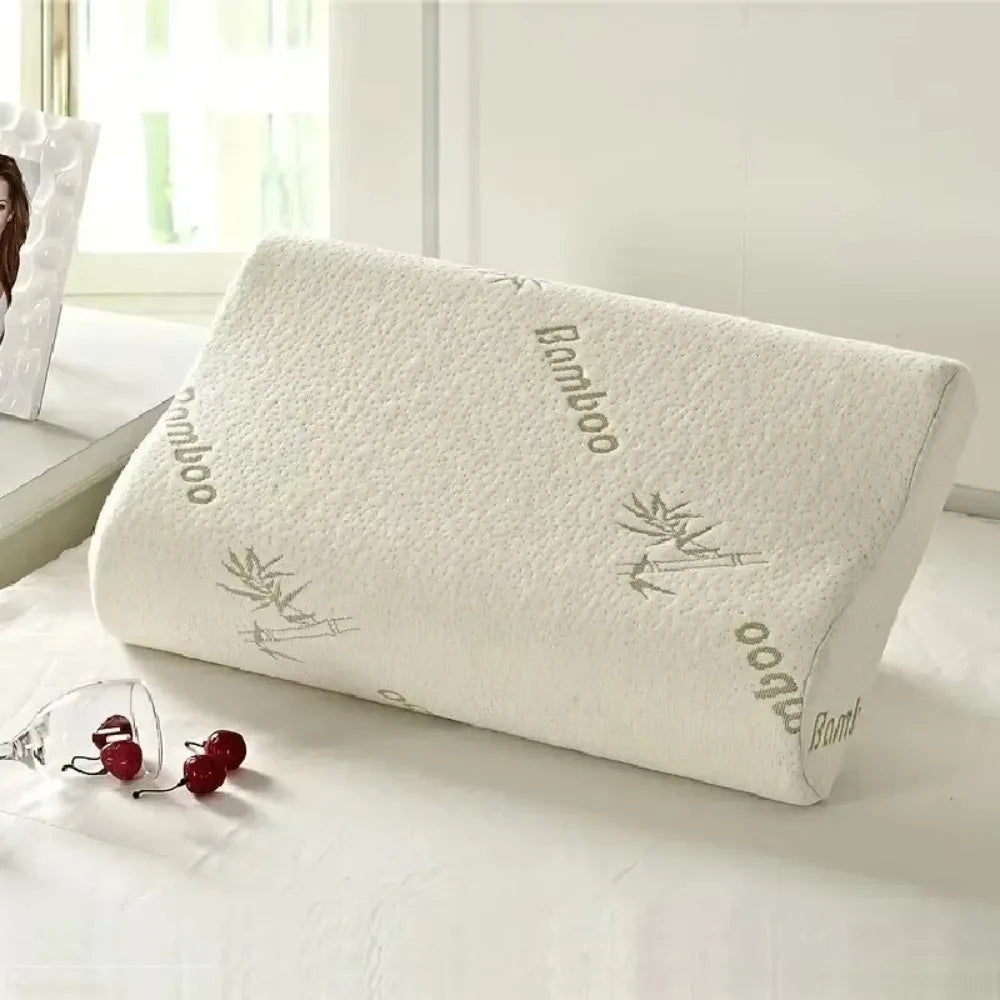 Slow Rebound Bamboo Fiber Memory Foam Pillow – 40×25cm