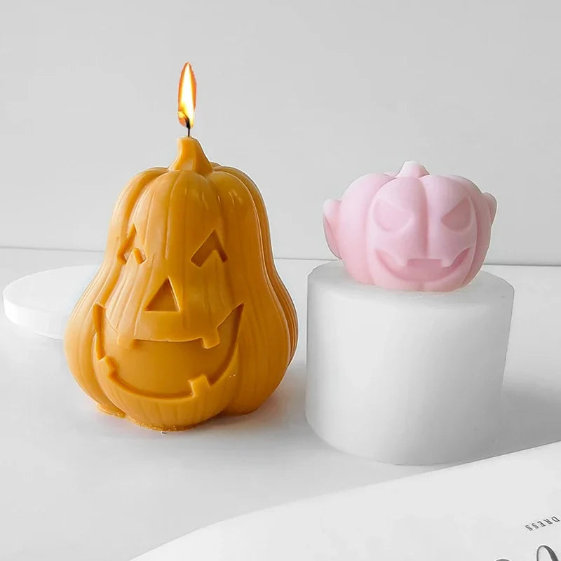 Skull & Pumpkin Silicone Candle Mold | Halloween DIY Craft