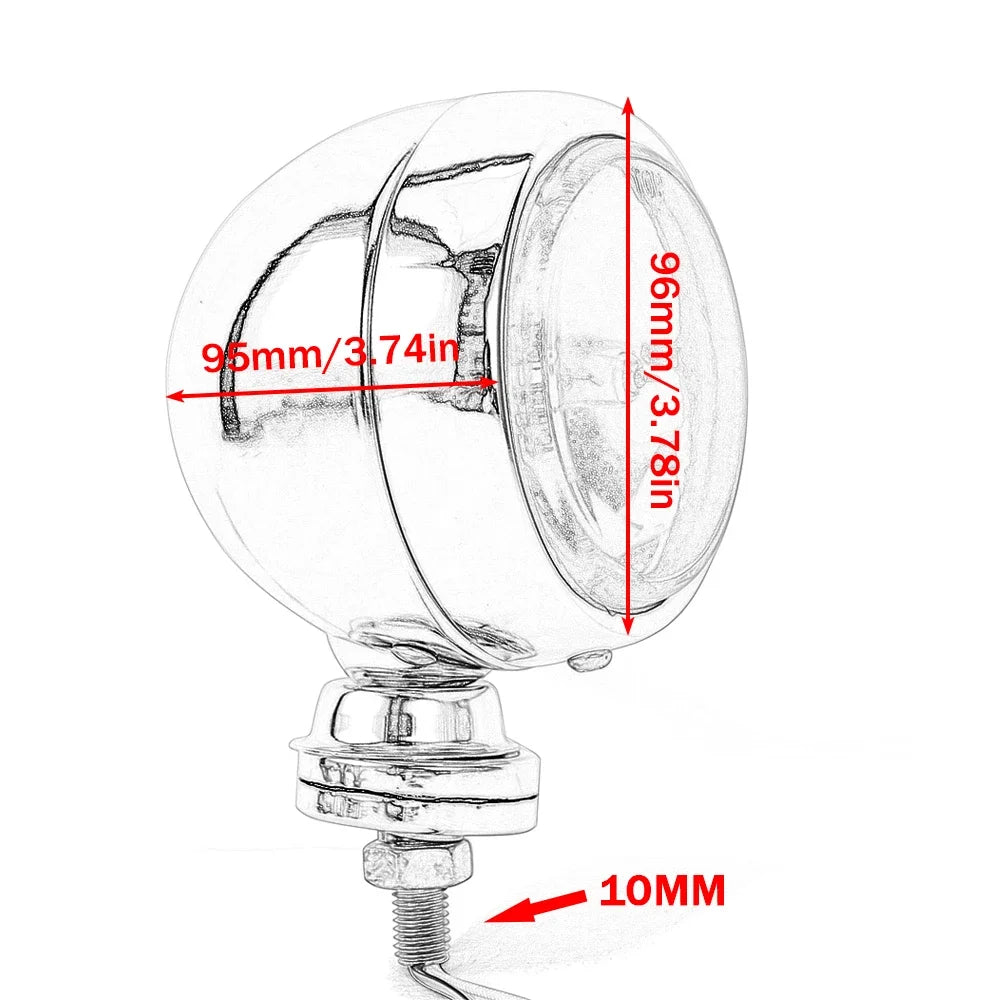 Motorcycle Fog Spot Light – Universal Harley Bobber Chopper Lamp