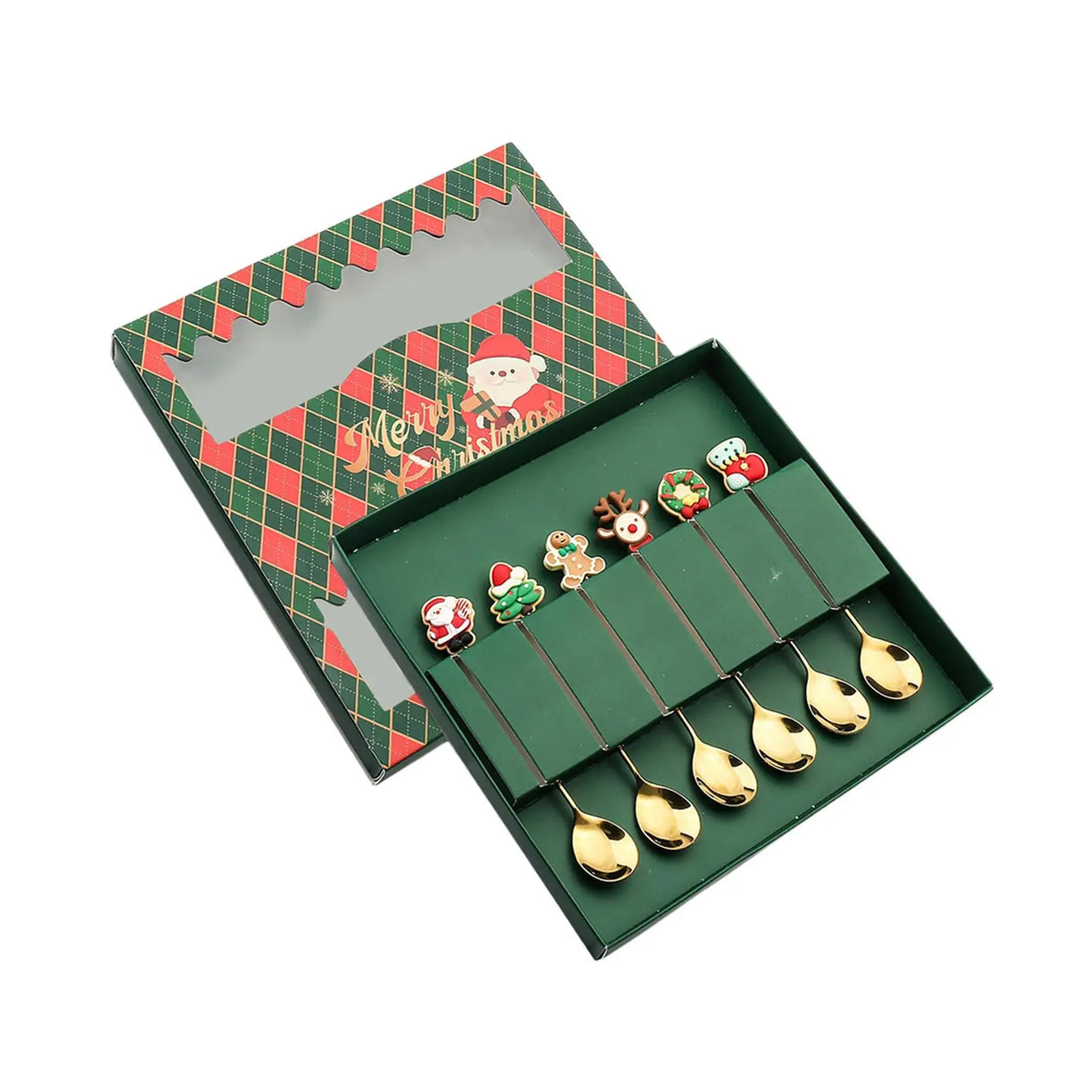 Santa Christmas Stainless Steel Cutlery Set – Spoons & Forks