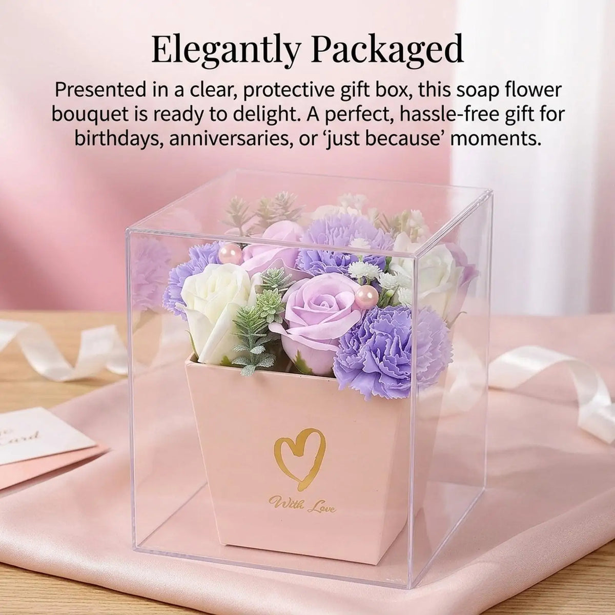 Scented Soap Carnation Flower Gift Box | Home Decor Bouquet
