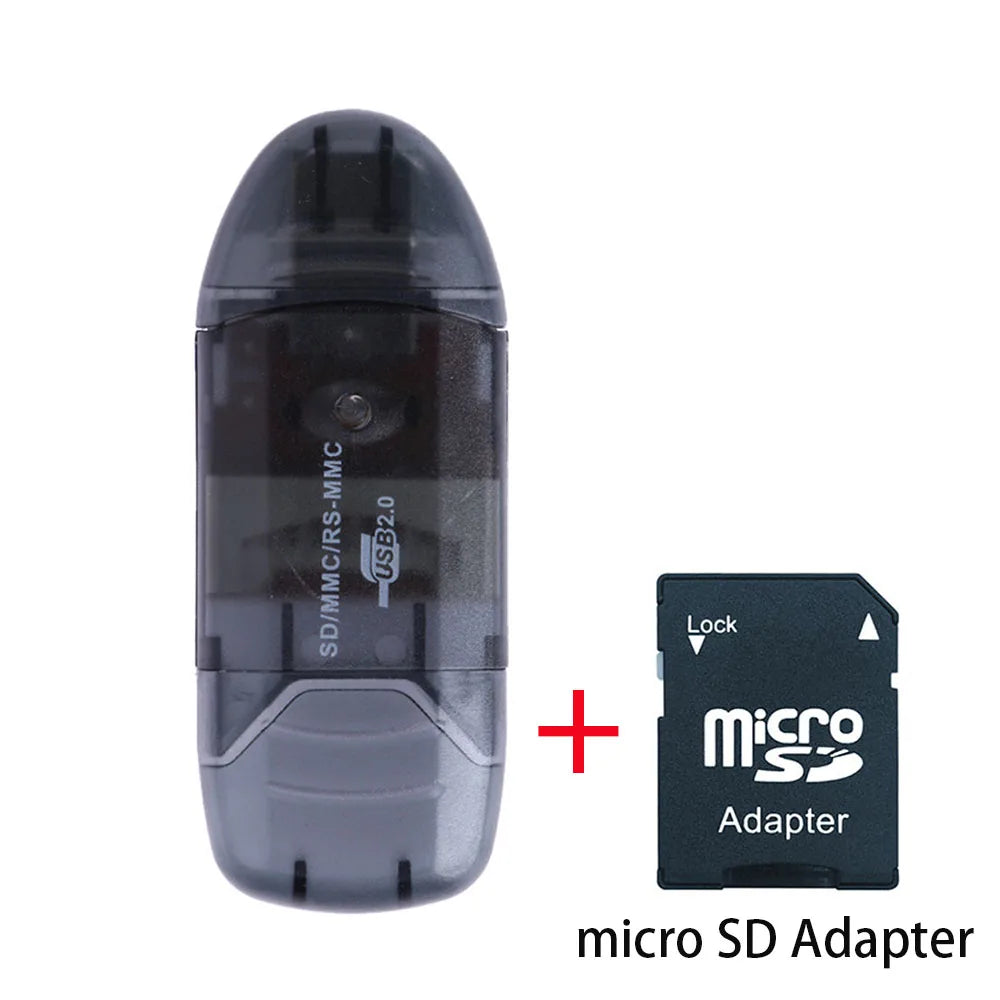 USB 2.0 SD/SDHC/MMC/Micro SD Card Reader & Writer Dongle