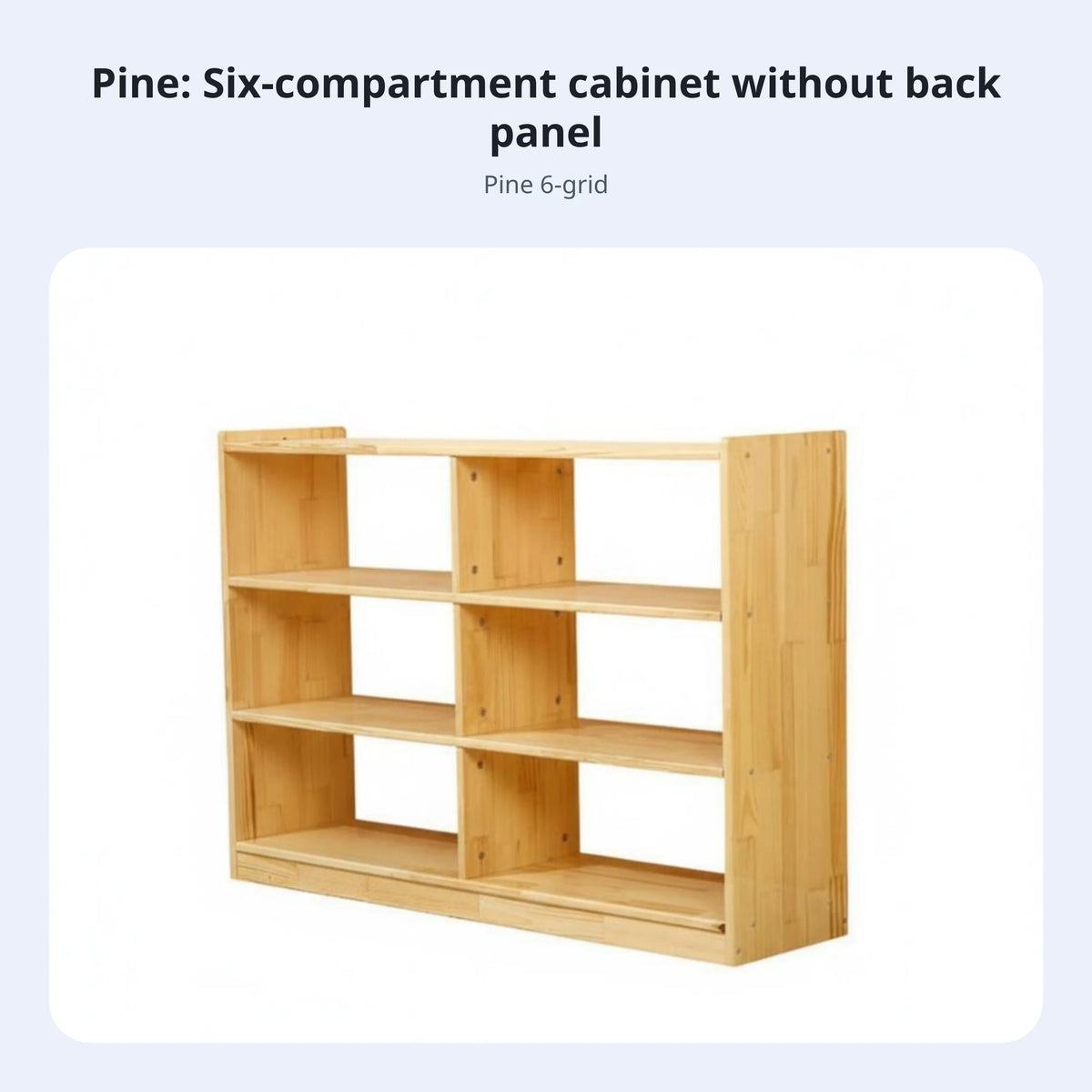 Wooden Multi-Compartment Kids Shelf | Playroom Organizer