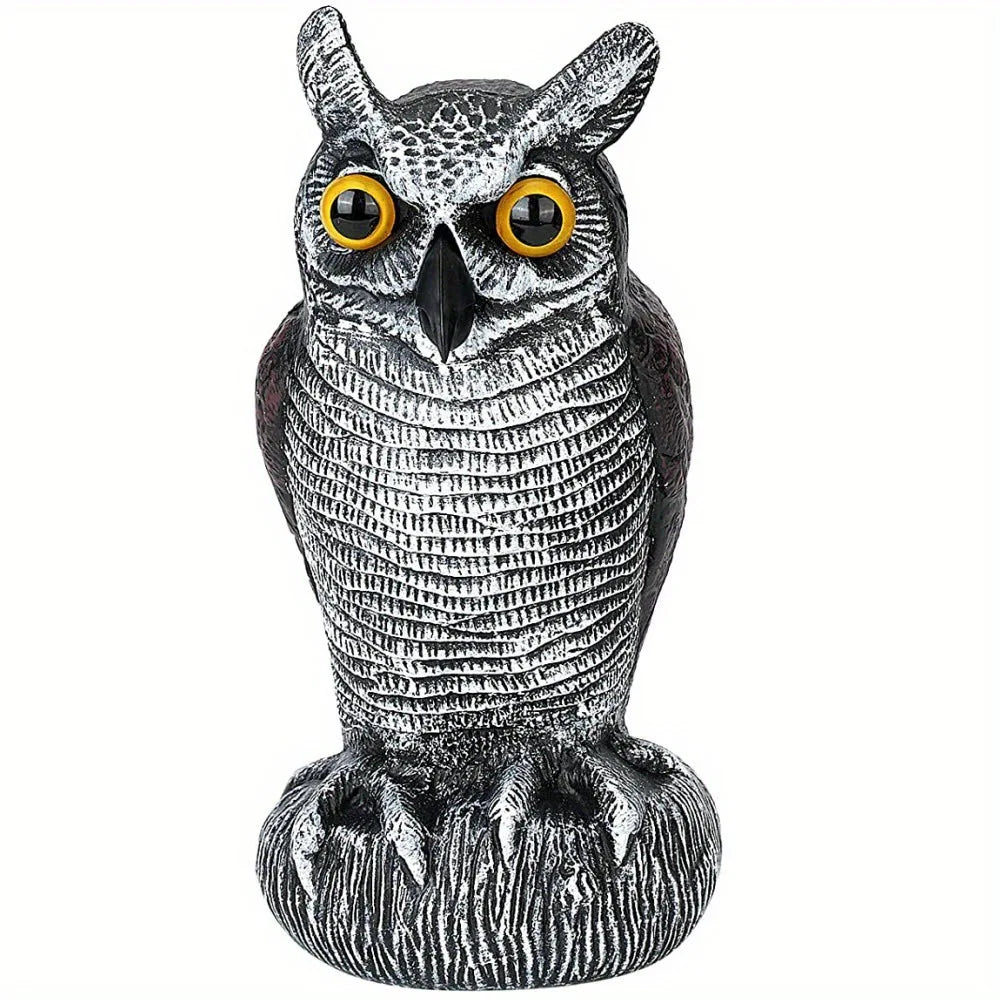 Realistic Owl Decoy Statue – Outdoor Garden Bird Deterrent