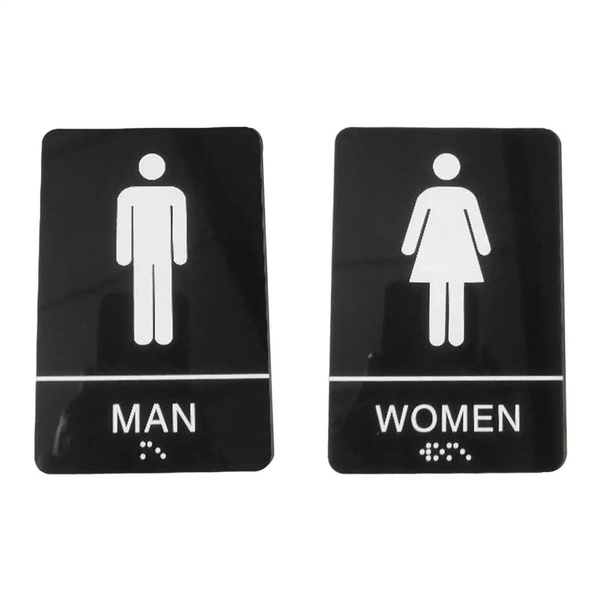 Self-Adhesive Acrylic Restroom Sign | Wall & Door Plaque