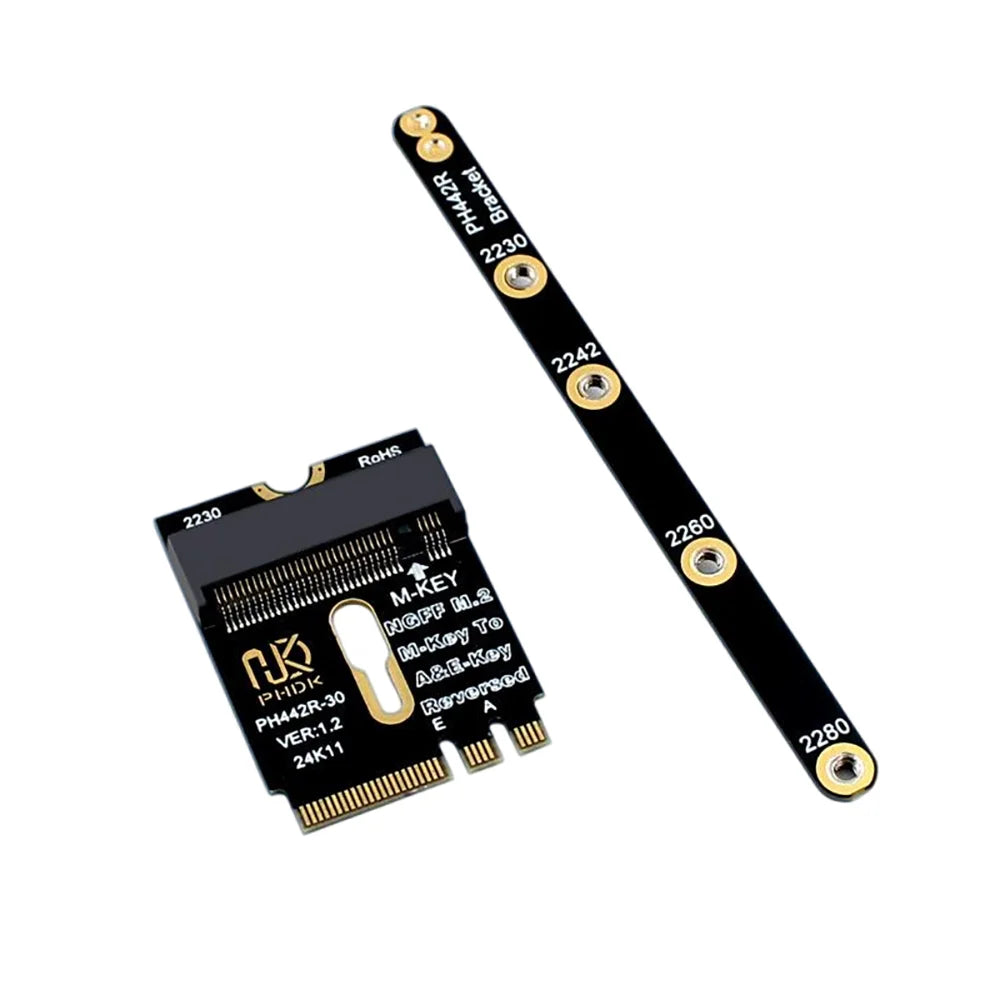 M.2 A+E to M-Key NVMe PCIe 4.0 WiFi Adapter Extend Card