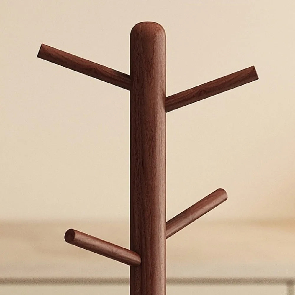Wooden Tree Mug Rack – 6-Hook Coffee Cup Holder & Organizer