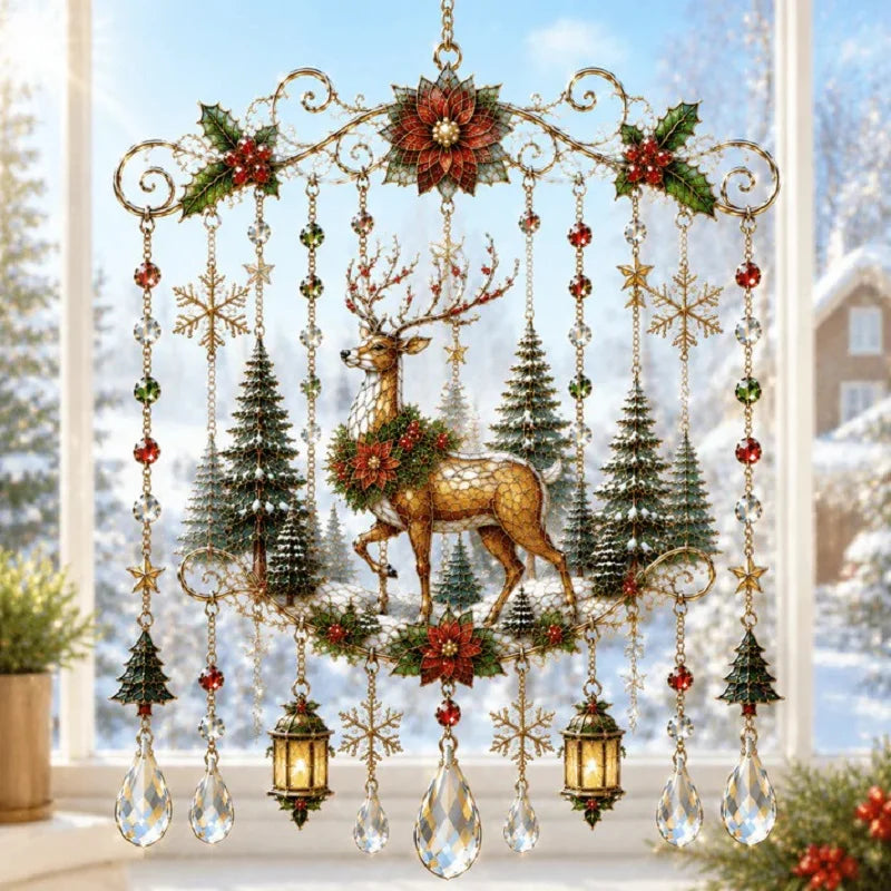 Crystal Pendant Wind Chime – Christmas Hanging Ornament