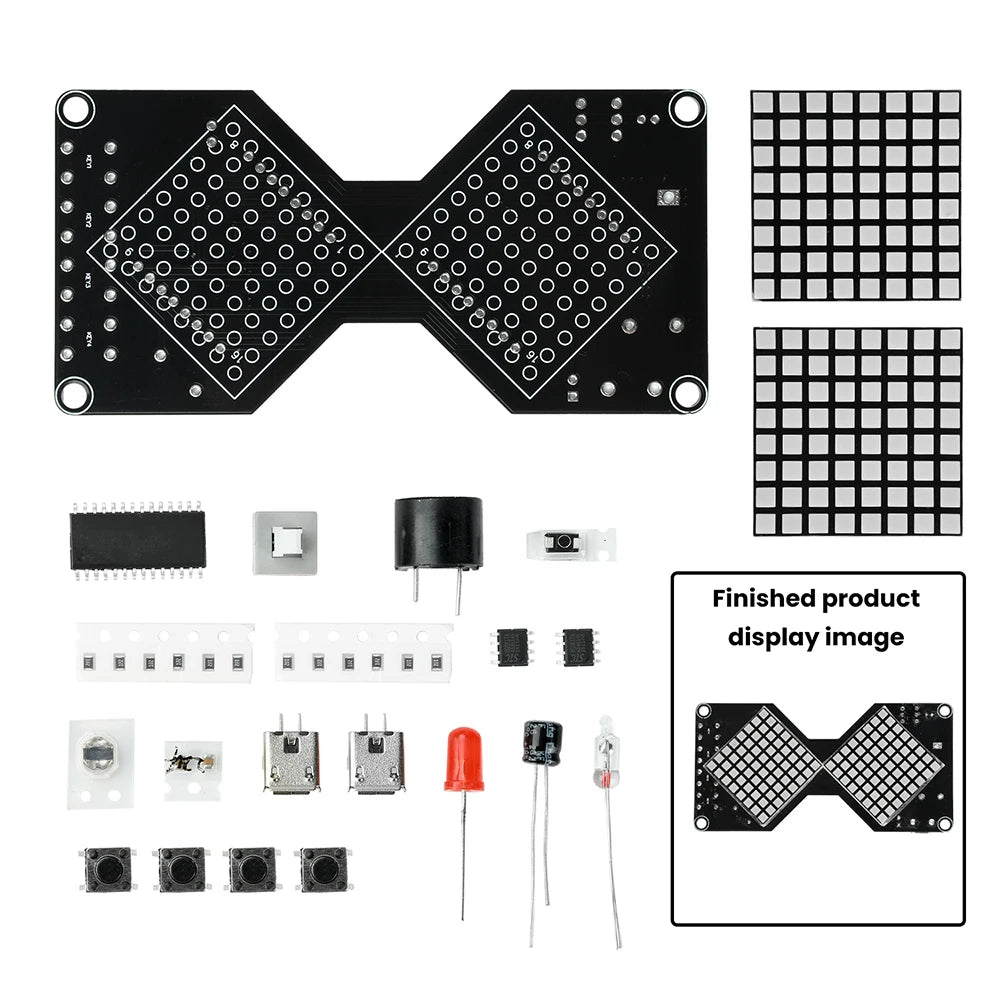 LED Dot Matrix Electronic Hourglass DIY Soldering Kit – 5V