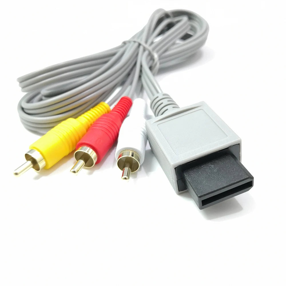 Nintendo Wii & Wii U AV Cable 1.8m Gold-Plated RCA Composite