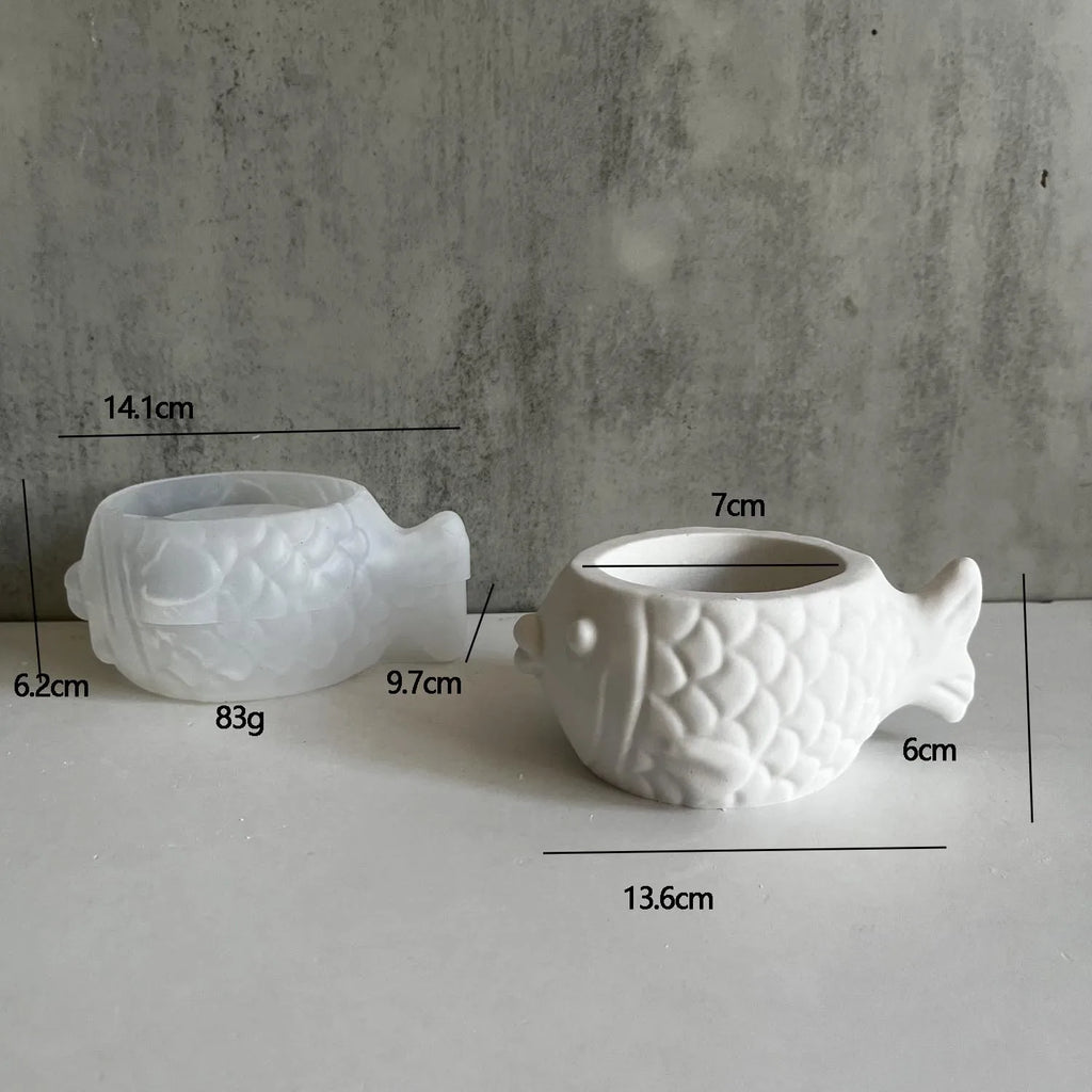 Animal Owl Fish Silicone Mold – DIY Planter & Candle Craft