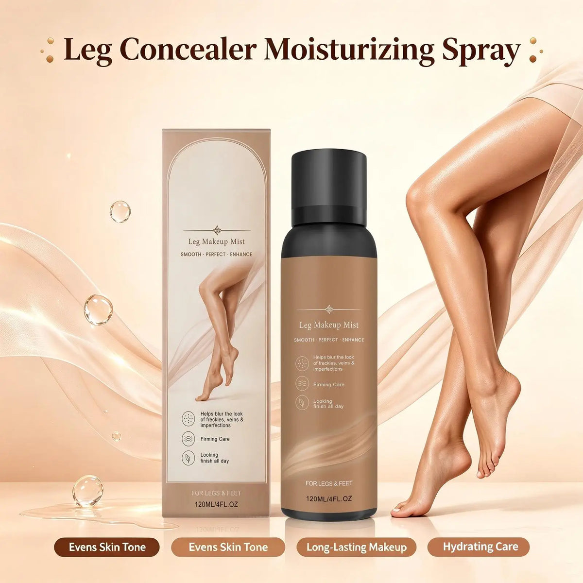 Waterproof Leg Makeup Spray – Body Concealer for Even Skin Tone