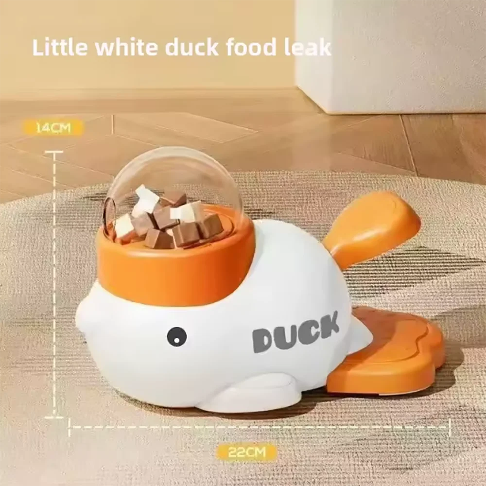 Yellow Duck Dog Treat Dispenser – Interactive Pet Feeding Toy