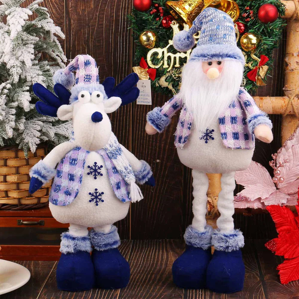 Stretchable Plush Christmas Ornaments – Santa Snowman Reindeer