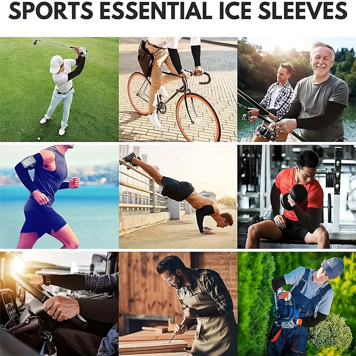 3-Pack UV Sun Protection Arm Sleeves – Cooling Outdoor Sports