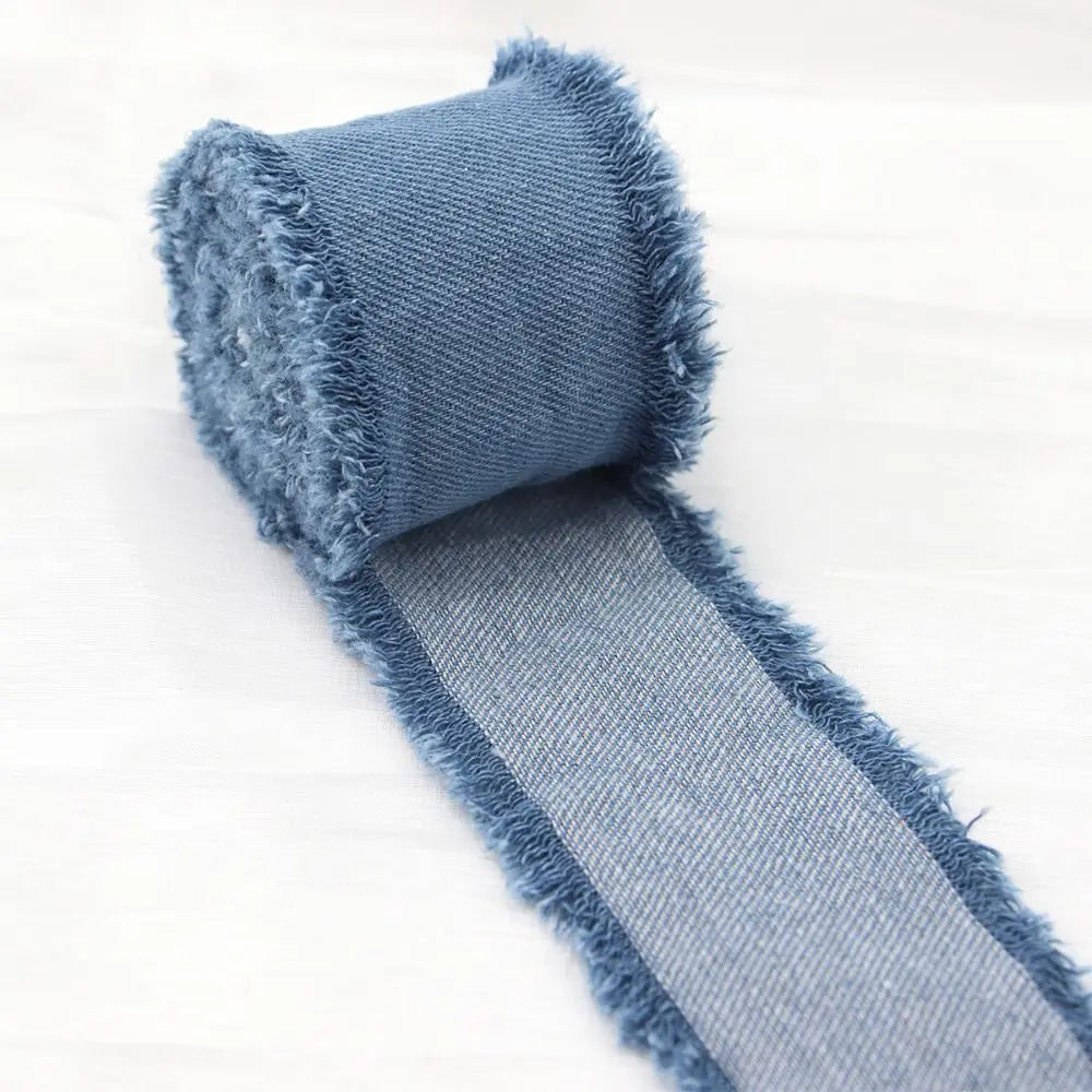 1.5 Yards Blue Denim Ribbon – DIY Hair Bows & Bridal Crafts