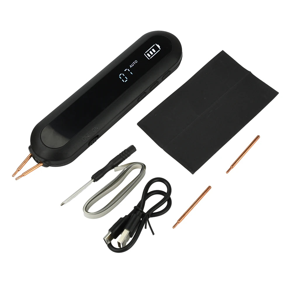 12-Level Portable Spot Welder Kit – LED-Lit 18650 Battery Tool
