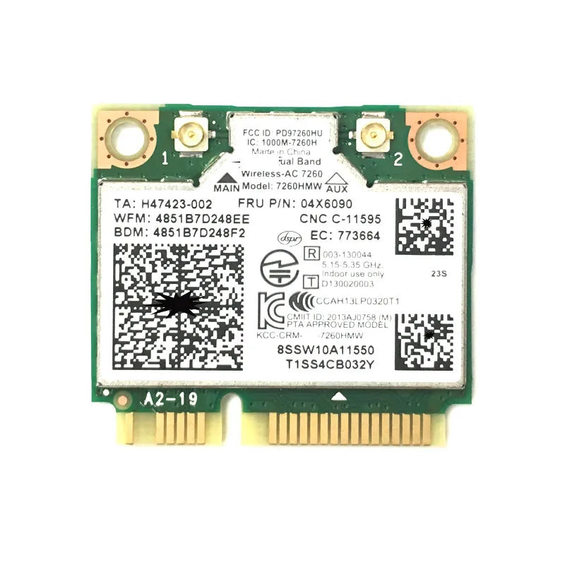 AC 7260HMW Dual Band Mini PCIe Wi-Fi Card for Lenovo ThinkPad