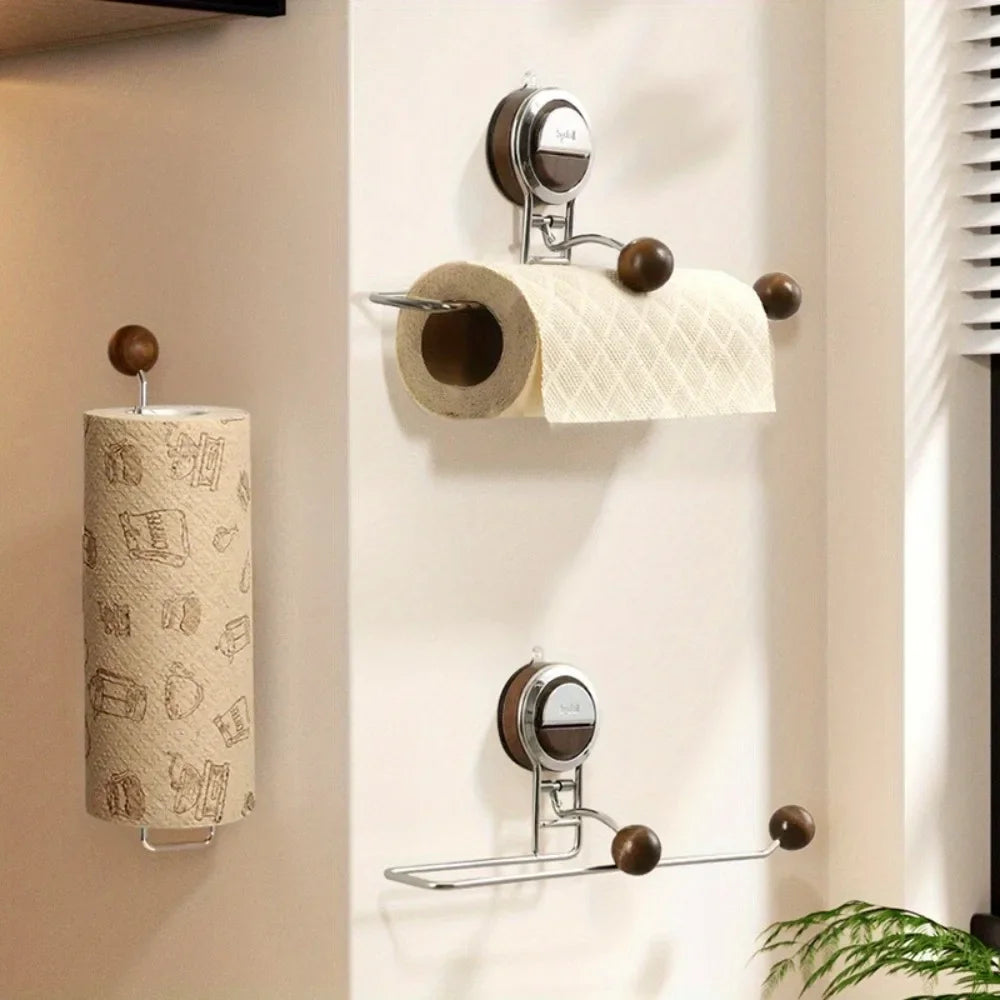 No-Drill Suction Cup Paper Towel Holder | Wall Mount