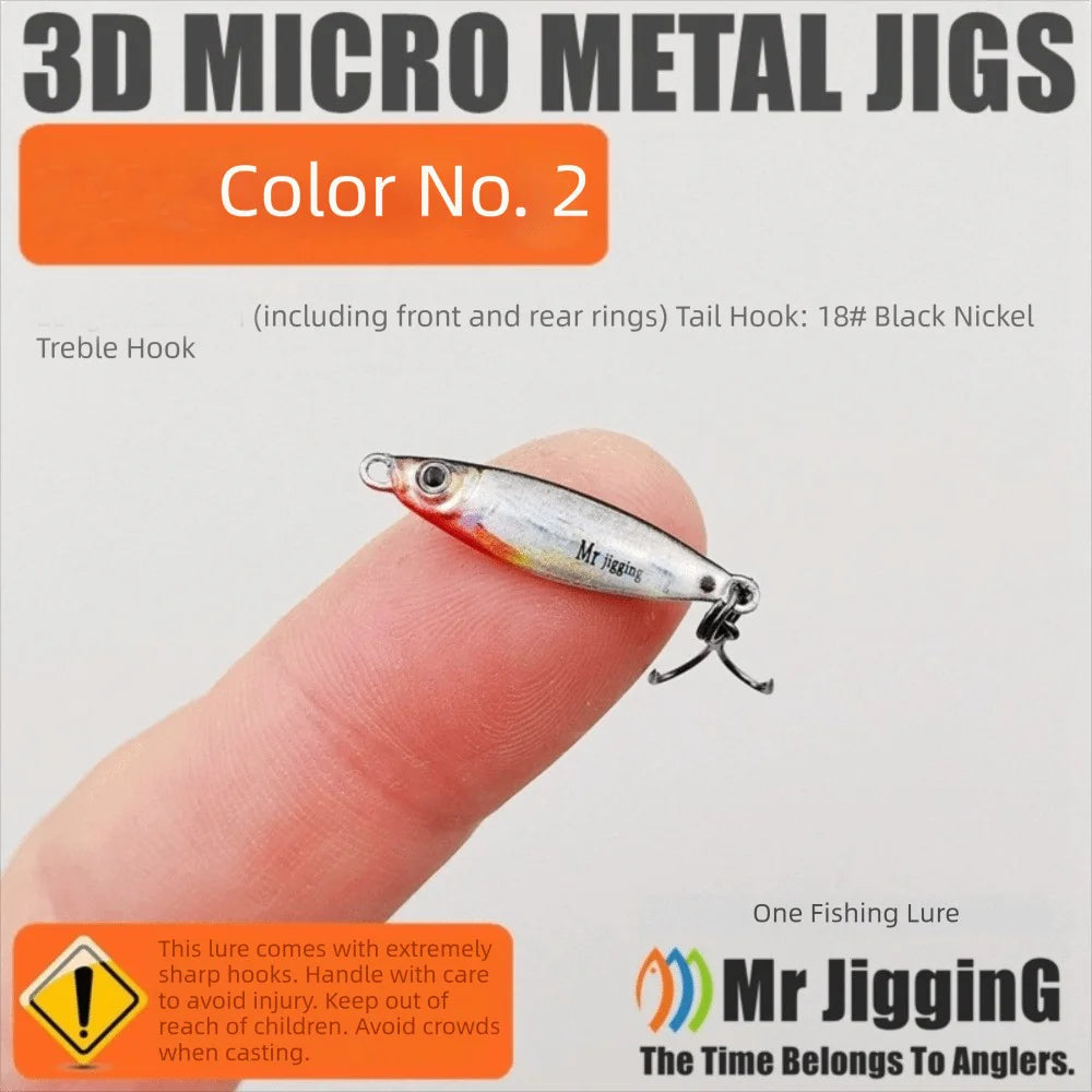 Micro Metal Jig Spoon Lures 1.5g 3g 5g – 3D Cast Fishing Bait