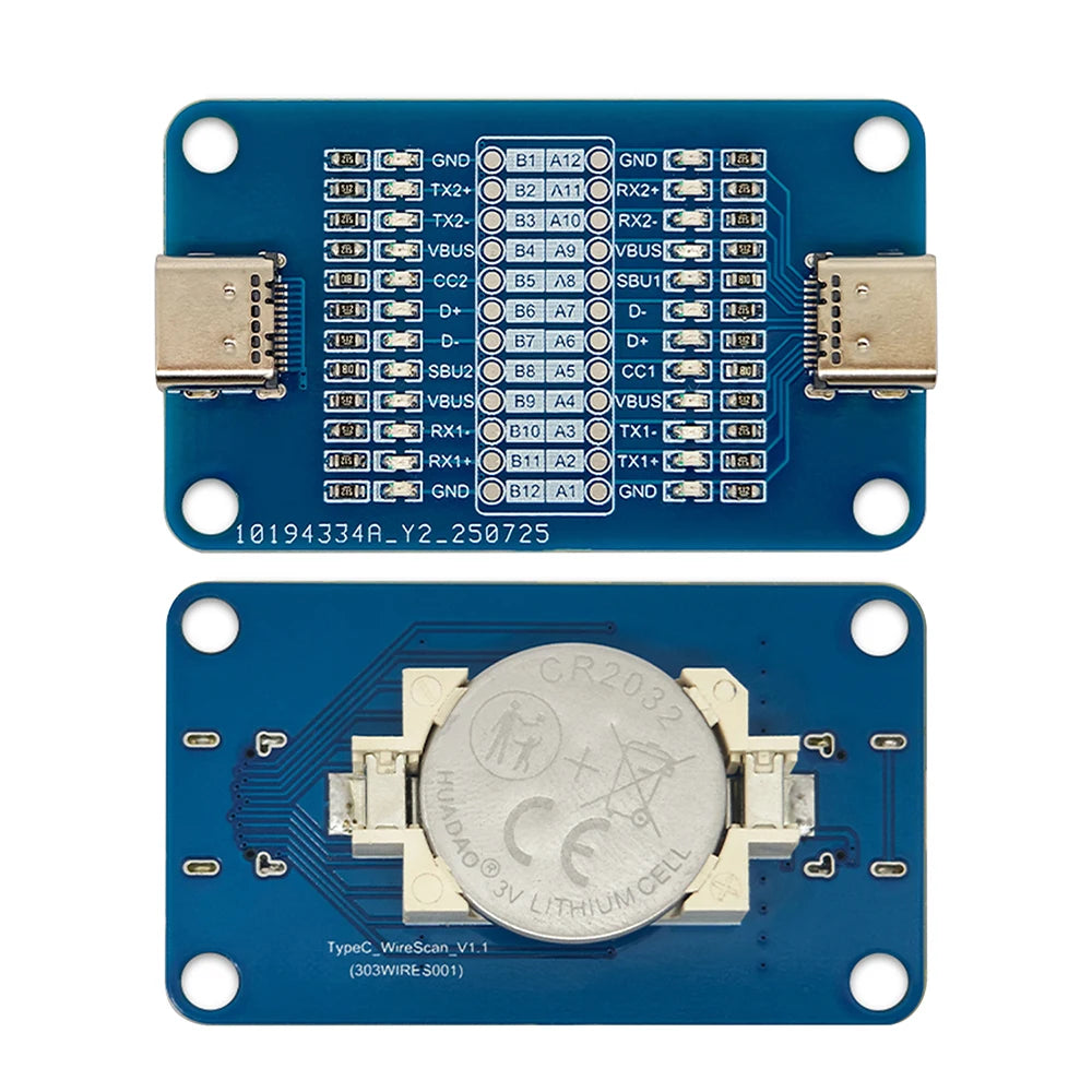Type-C to Type-C Cable Tester – 24-Pin LED Indicator Module