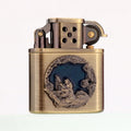 ZORRO Brass Windproof Fuel Lighter – Tiger & Camel Design