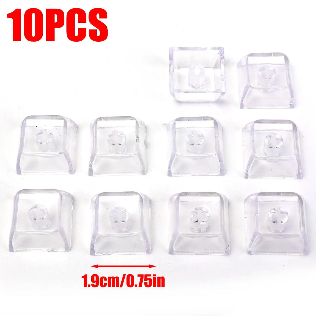 Universal Transparent Keycaps Kit – 10-Pack for Mechanical Keyboard