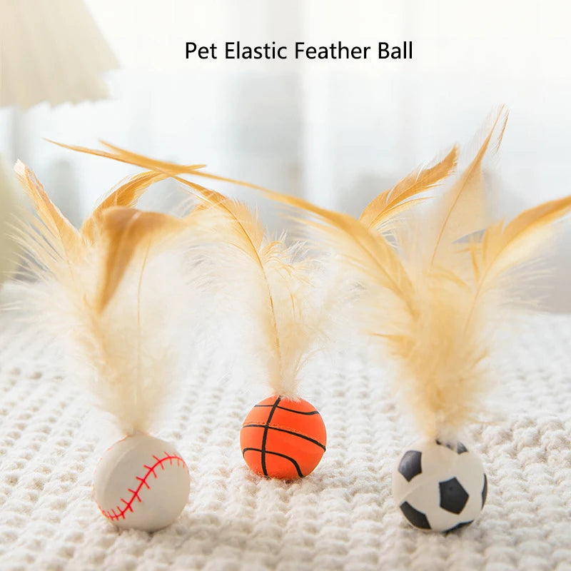 Silicone Elastic Cat Toy Balls – Grip, Bite & Play