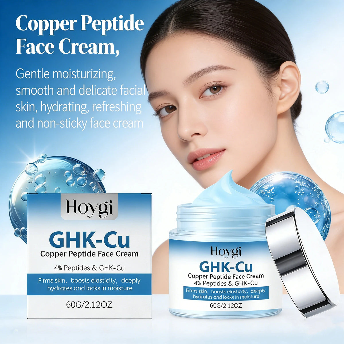 4% GHK-Cu Copper Peptide Face Cream – Firming & Hydrating
