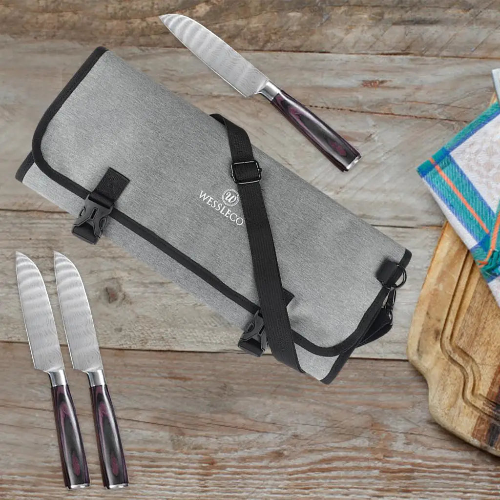 Kesoto Chef Knife Roll Bag – 14-Slot Kitchen Tool Organizer