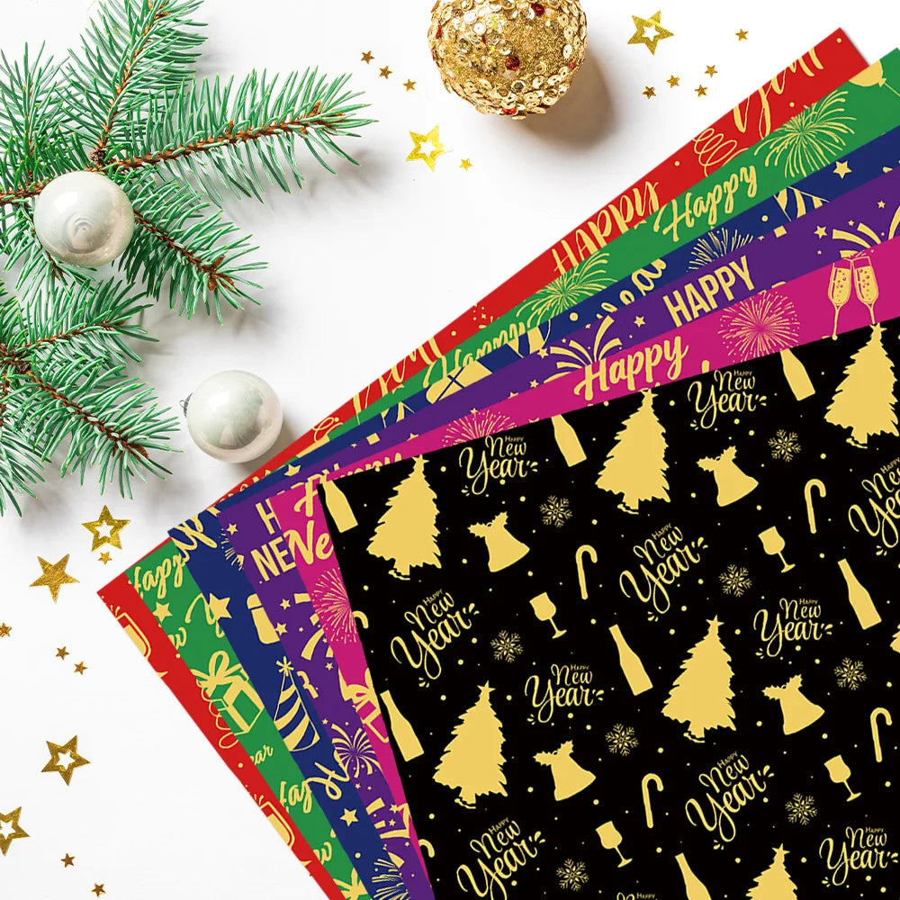 Christmas Kraft Gift Wrapping Paper – Black & Gold 50x70cm