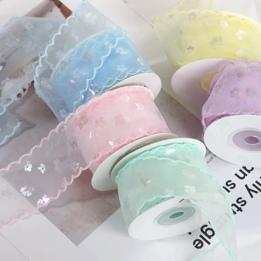10 Yards Chiffon Wave Edge Ribbon 4cm – Gift & Bouquet Wrap