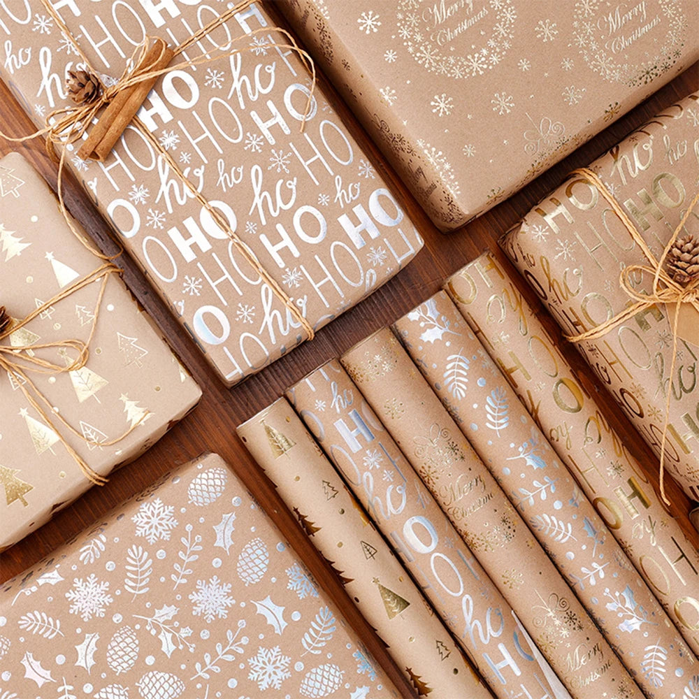 Metallic Gold Christmas Wrapping Paper Roll 300×43cm | Gift Wrap