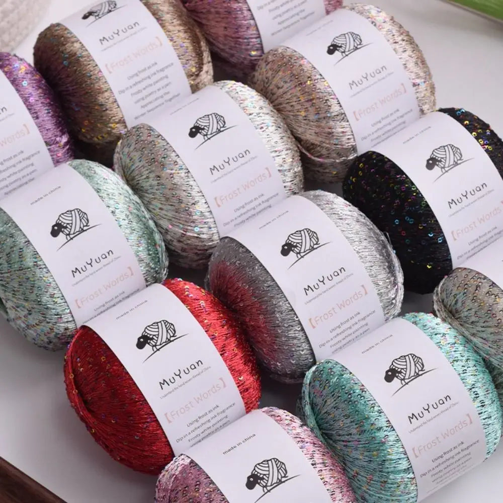 Sequin Crochet Thread 50g – Nylon DIY Craft Yarn