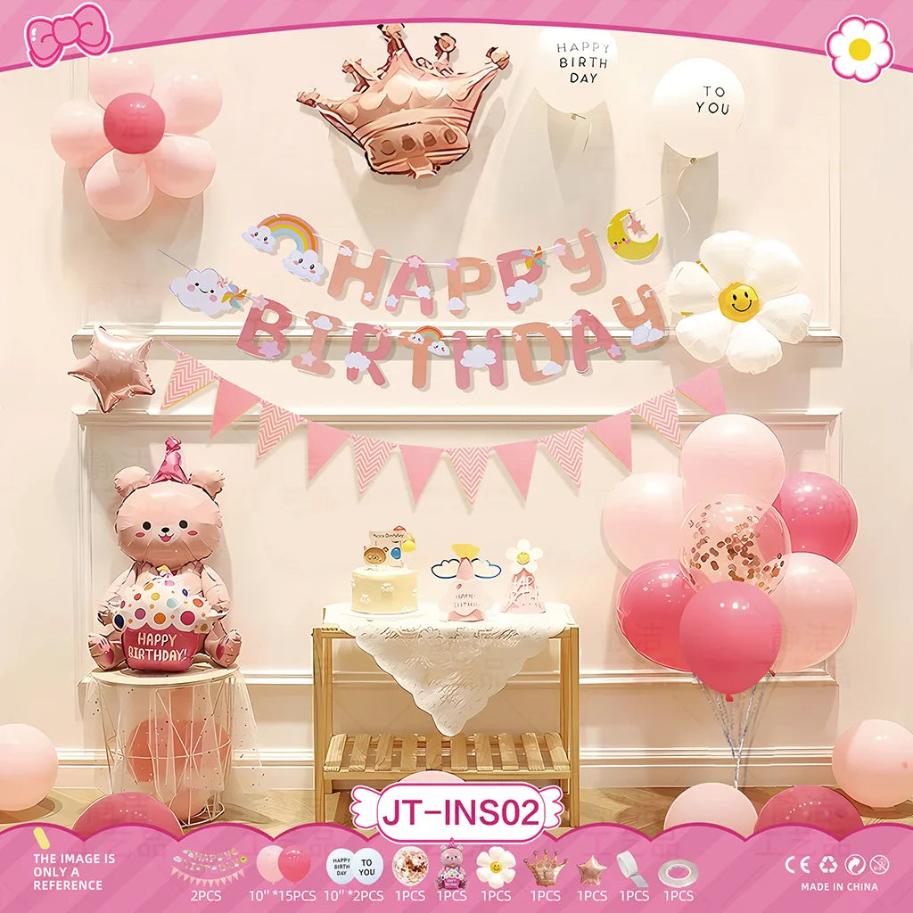 Kids Birthday Balloon Decoration Set – Boys & Girls Party