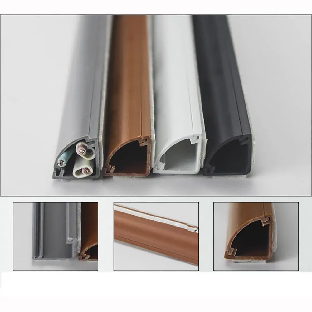 Self-Adhesive Triangle Floor Cord Cover – PVC Wire Protector