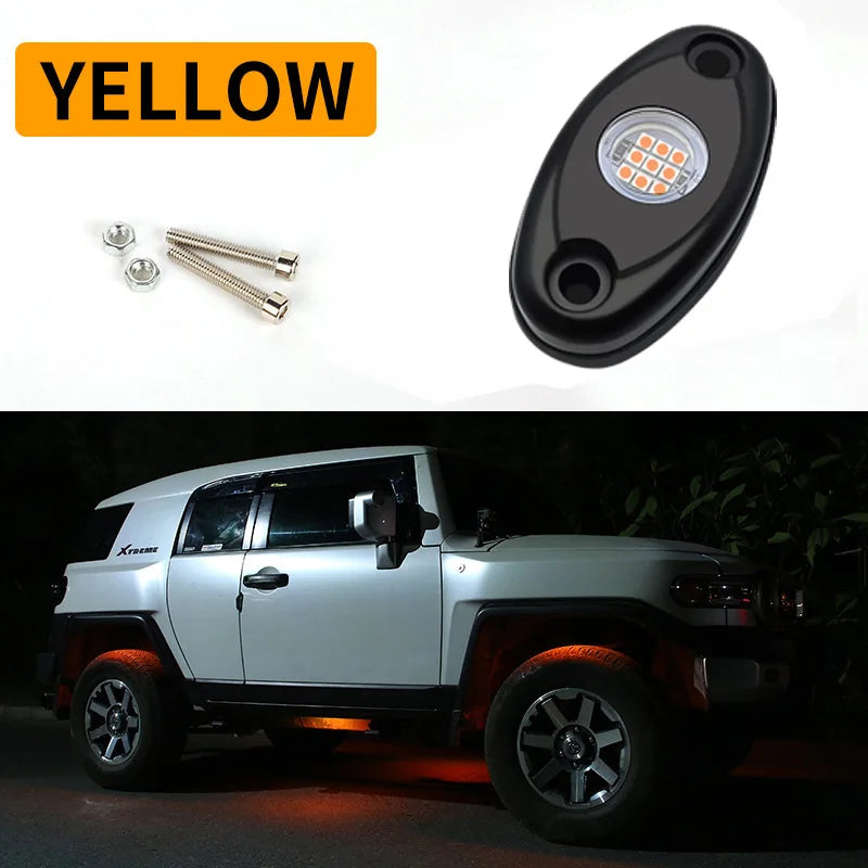 9-LED RGB Rock Light IP67 Underbody Lamp – Jeep Truck ATV UTV