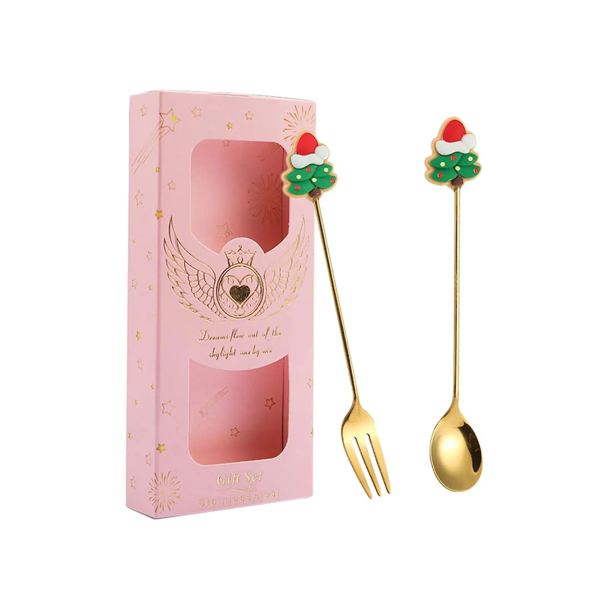 Santa Christmas Stainless Steel Cutlery Set – Spoons & Forks